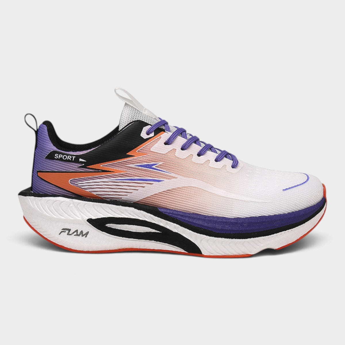 FLAM Women's Cushioned Running Trainers – White/Purple