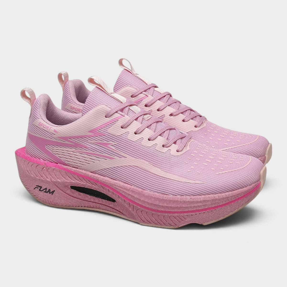 FLAM Women's Cushioned Running Trainers – Blush Pink